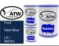 Preview: Ford, Dark Blue, LK / M8161: 500ml Lackdose + 500ml Klarlack + 250ml Härter - Set, von ATW Autoteile West.